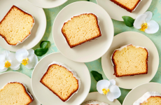 A display of cake slices.