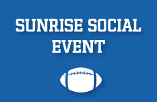 Text reads sunrise social event.