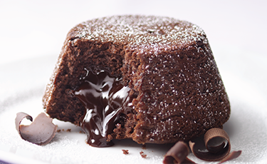 Chocolate Lava Cake on white plate