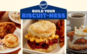 Biscuits scattered on white surface